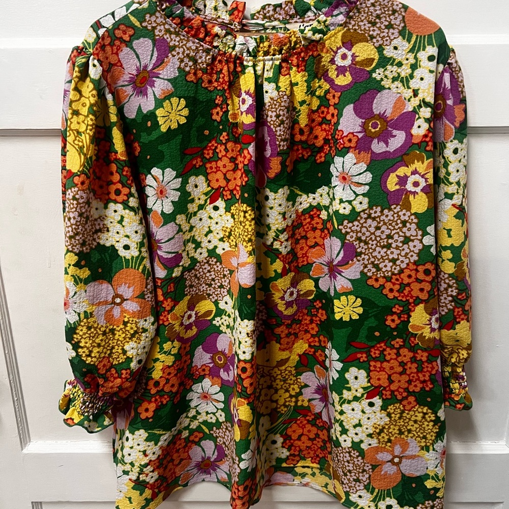 Vibrant Floral Women's Blouse